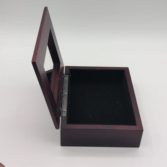 Elegant Decorative Wooden Trinket Jewelry Box with Silver Accents - Picture 5 of 10